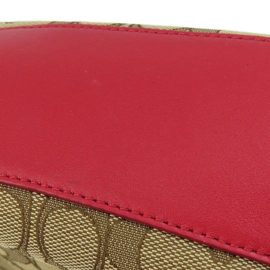 COACH Handbag F36905 canvas Brown Signature 2WAY Women Used Authentic