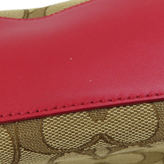 COACH Handbag F36905 canvas Brown Signature 2WAY Women Used Authentic