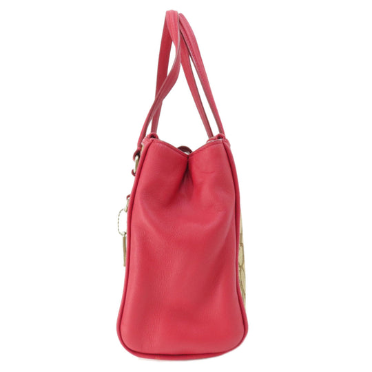 COACH Handbag F36905 canvas Brown Signature 2WAY Women Used Authentic