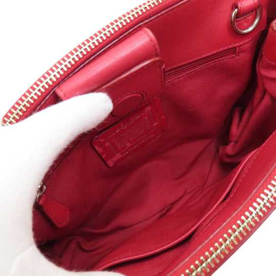 COACH Handbag F36905 canvas Brown Signature 2WAY Women Used Authentic