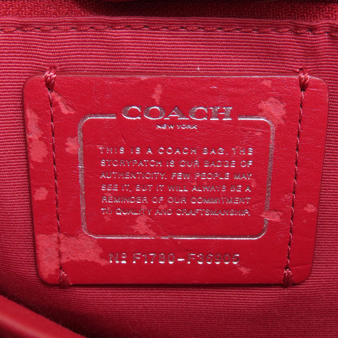 COACH Handbag F36905 canvas Brown Signature 2WAY Women Used Authentic