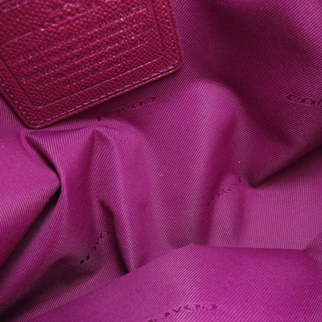 COACH Handbag 36882 leather Red 2WAY Women Used Authentic