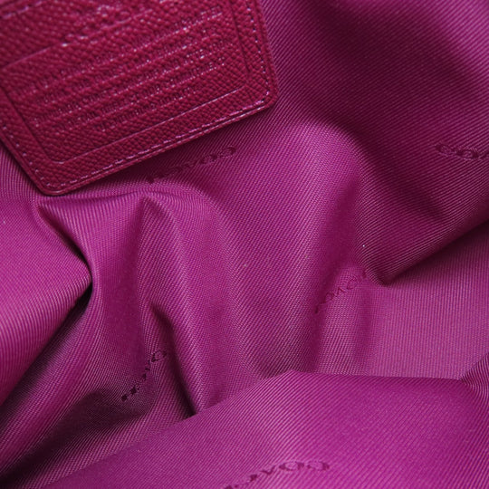 COACH Handbag 36882 leather Red 2WAY Women Used Authentic