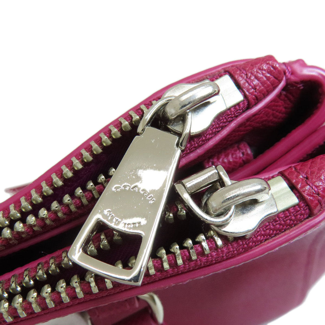 COACH Handbag 36882 leather Red 2WAY Women Used Authentic