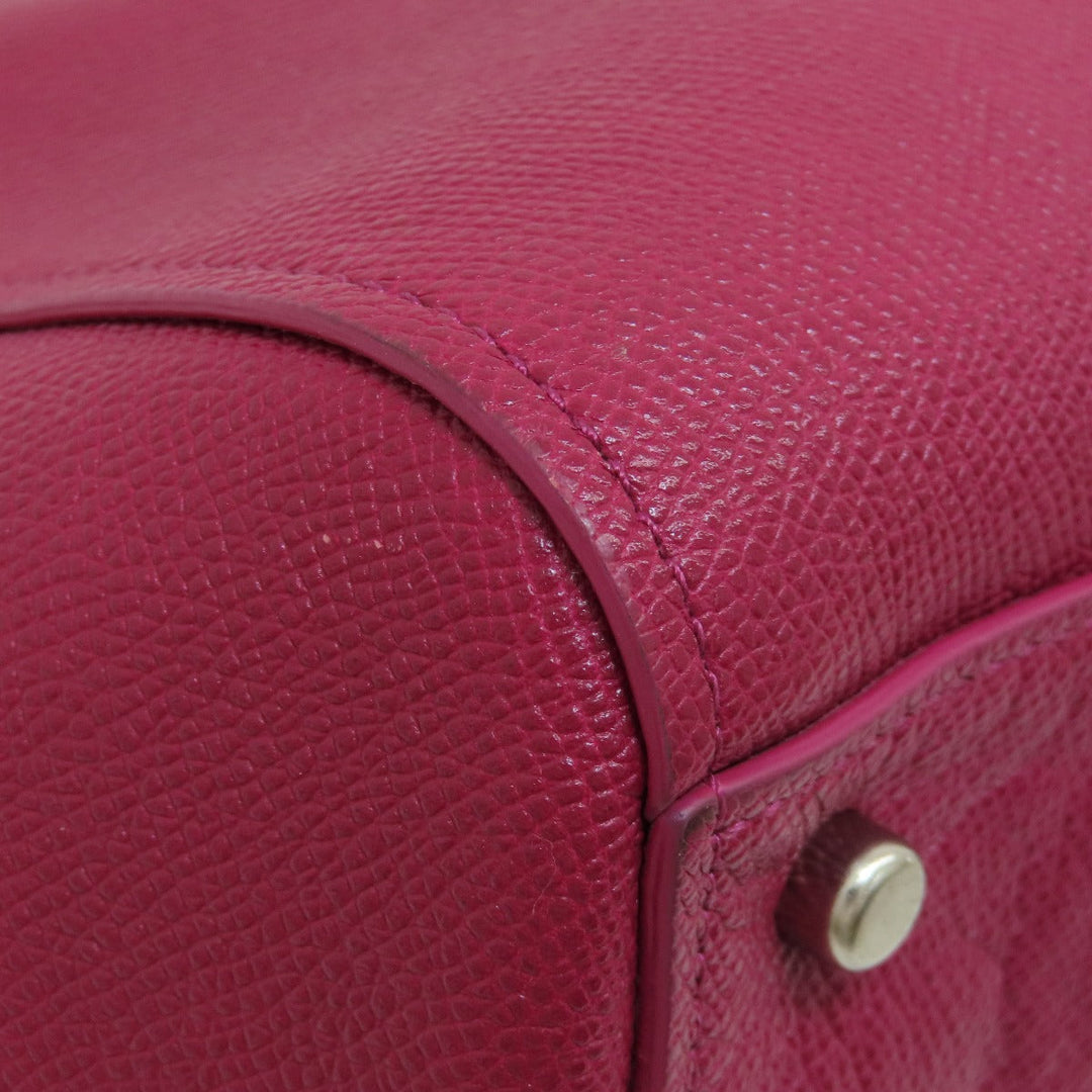 COACH Handbag 36882 leather Red 2WAY Women Used Authentic