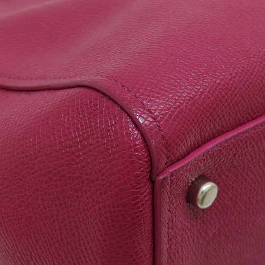 COACH Handbag 36882 leather Red 2WAY Women Used Authentic