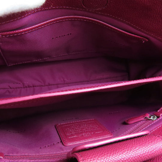 COACH Handbag 36882 leather Red 2WAY Women Used Authentic
