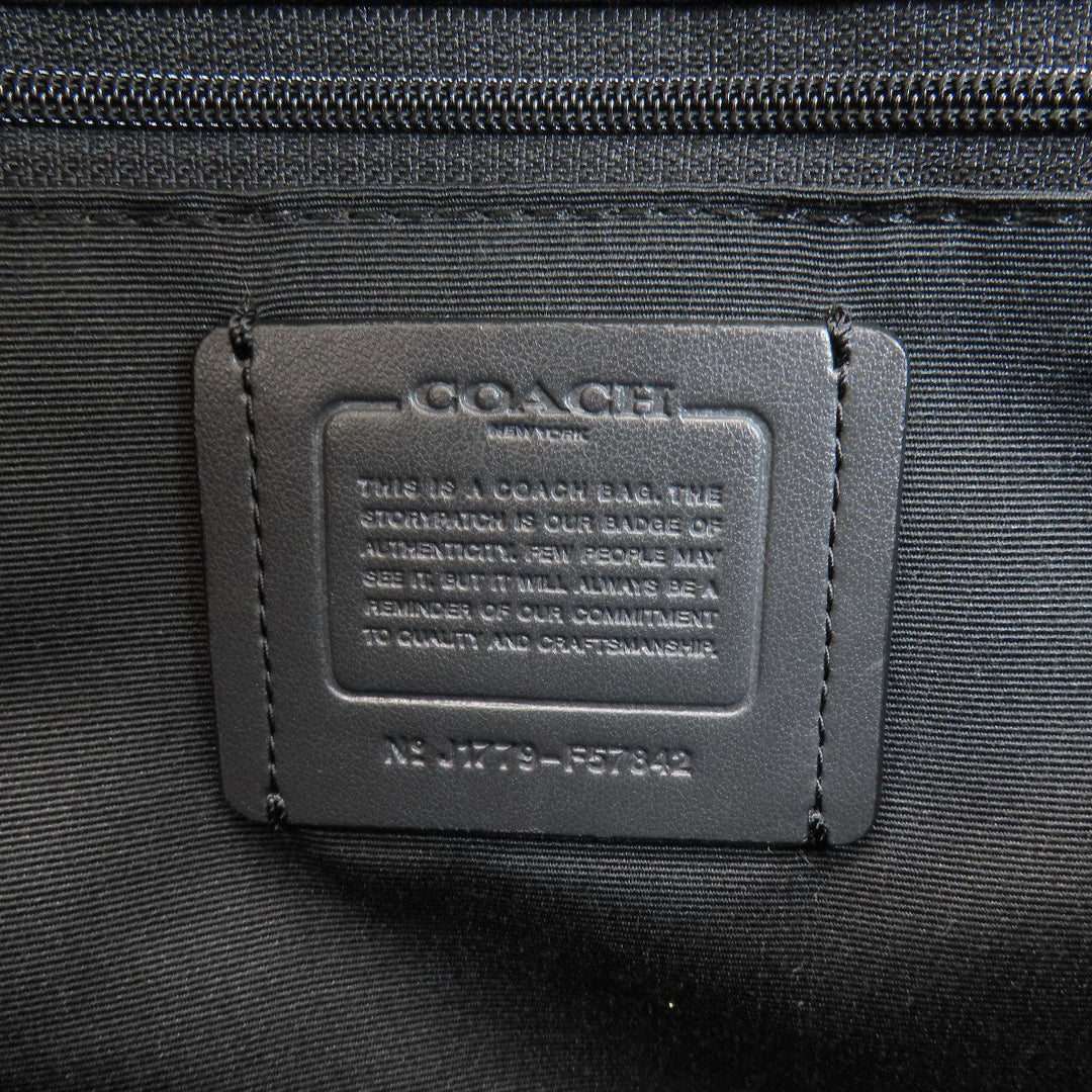 COACH Tote Bag F57842 PVC, Leather Brown Signature Women Used Authentic