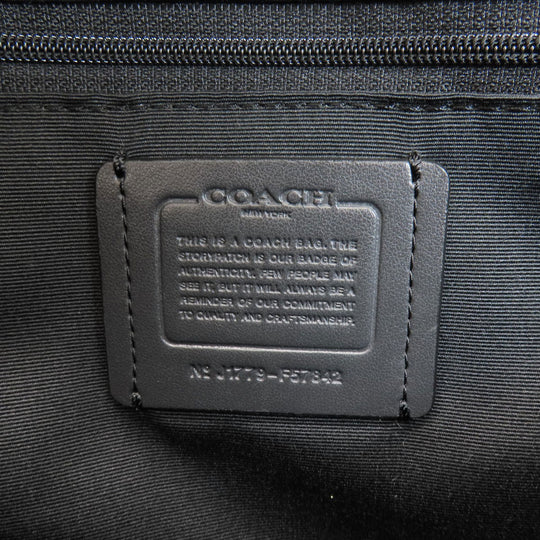 COACH Tote Bag F57842 PVC, Leather Brown Signature Women Used Authentic