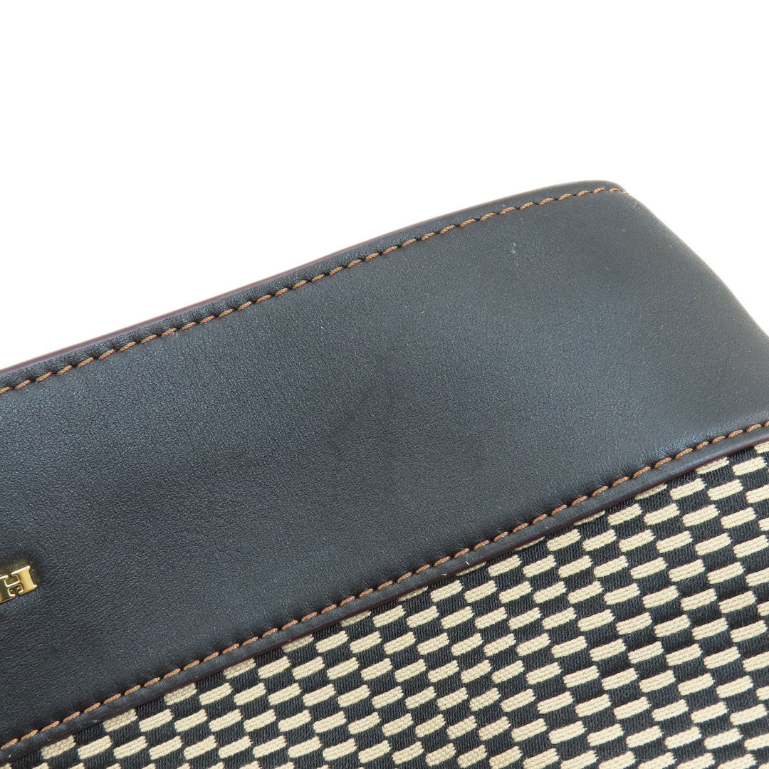 COACH Tote Bag F27575 canvas black logoMetal Women Used Authentic