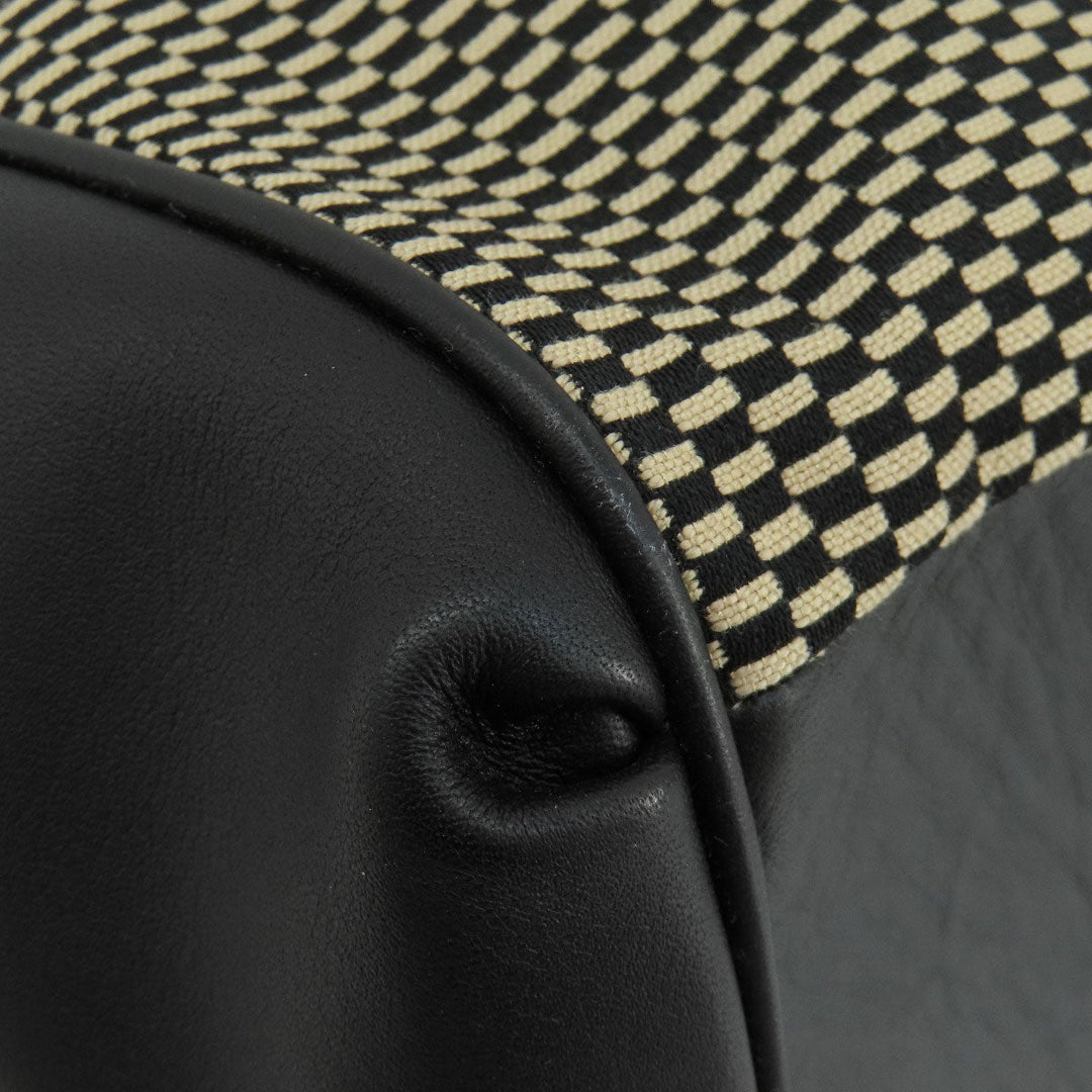 COACH Tote Bag F27575 canvas black logoMetal Women Used Authentic