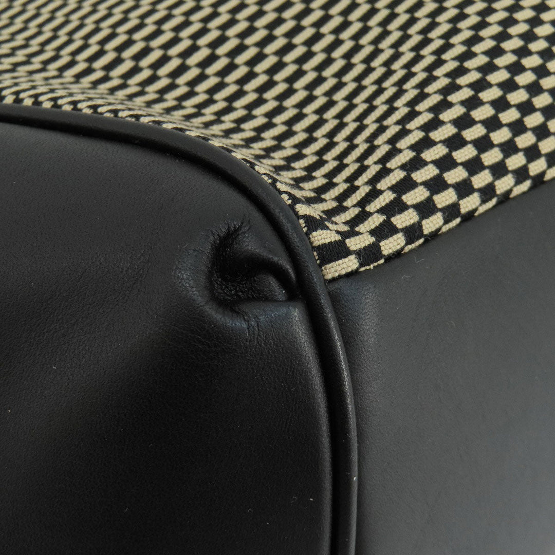 COACH Tote Bag F27575 canvas black logoMetal Women Used Authentic