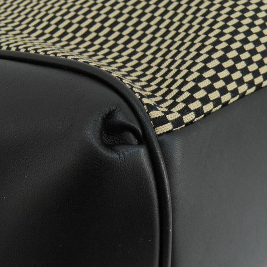 COACH Tote Bag F27575 canvas black logoMetal Women Used Authentic