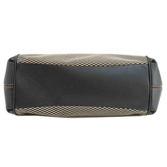 COACH Tote Bag F27575 canvas black logoMetal Women Used Authentic