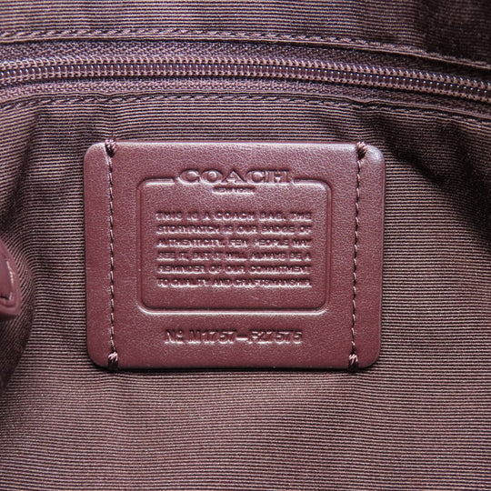 COACH Tote Bag F27575 canvas black logoMetal Women Used Authentic