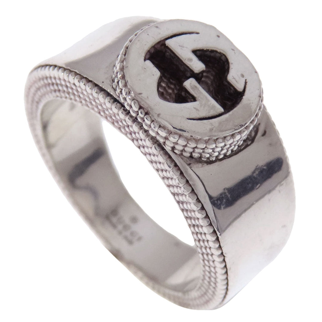 GUCCI Ring SV Silver Interlocking G 9