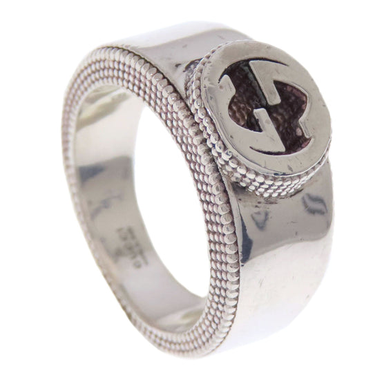 GUCCI Ring SV Silver Interlocking G 9