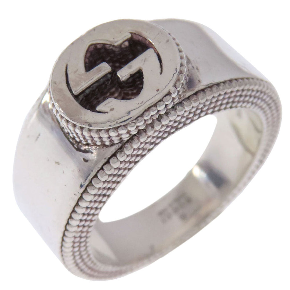 GUCCI Ring SV Silver Interlocking G 9