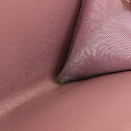 Valentino Bifold Wallet leather pink Studs Women Used Authentic