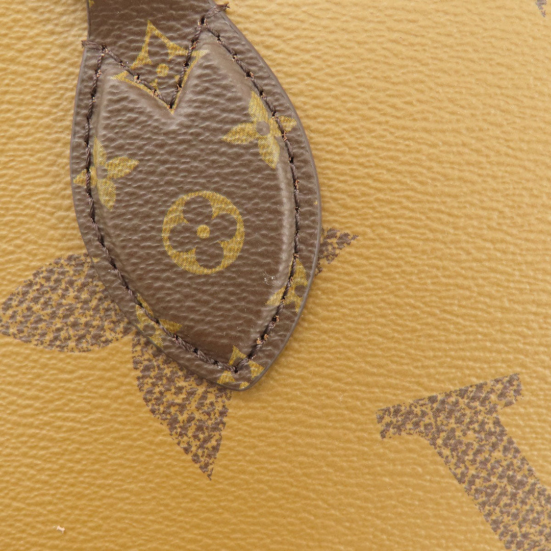 LOUIS VUITTON Tote Bag M45321 Monogram reverse Brown On the Go MM Monogram Giant Women Used Authentic