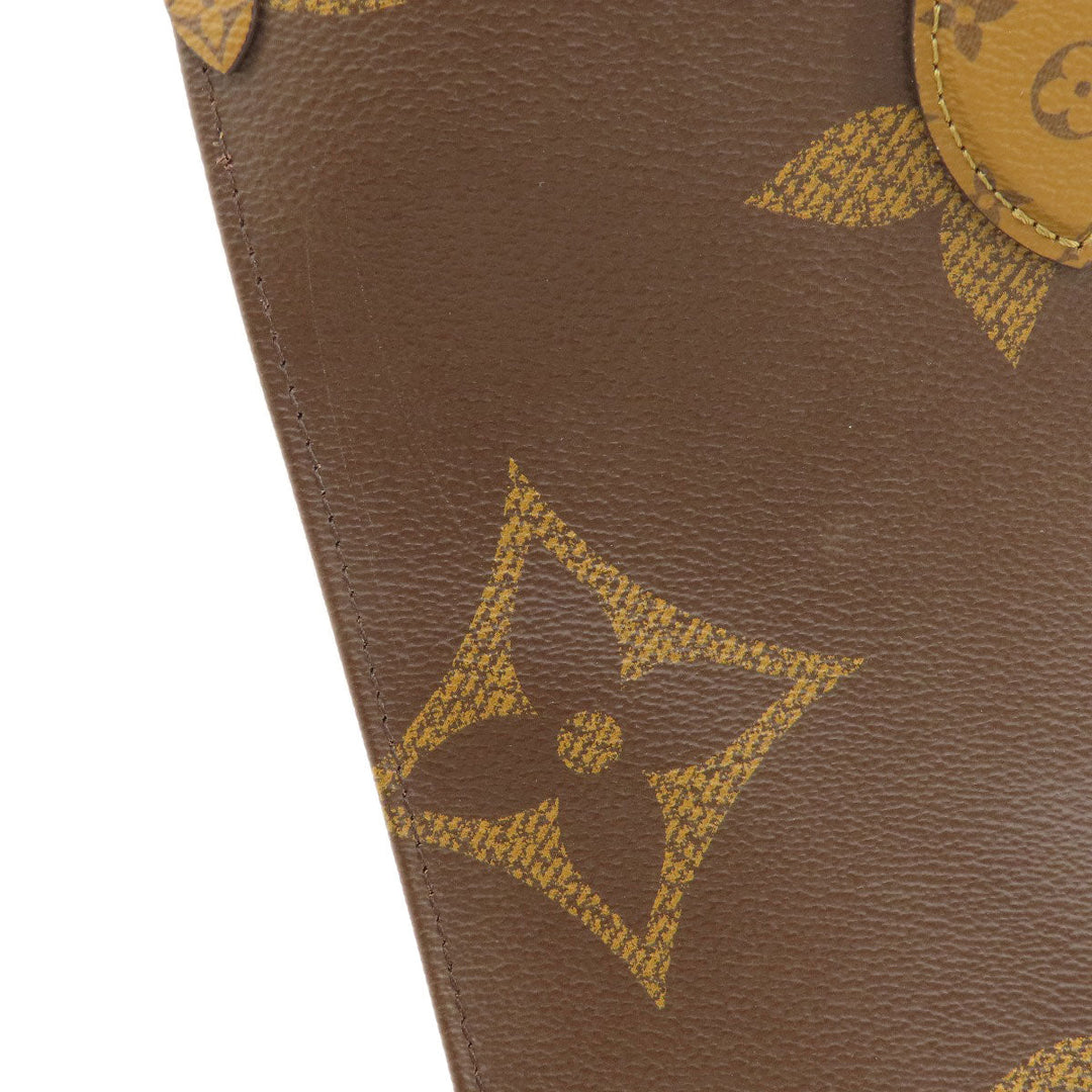 LOUIS VUITTON Tote Bag M45321 Monogram reverse Brown On the Go MM Monogram Giant Women Used Authentic