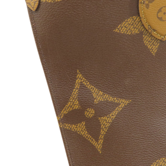 LOUIS VUITTON Tote Bag M45321 Monogram reverse Brown On the Go MM Monogram Giant Women Used Authentic