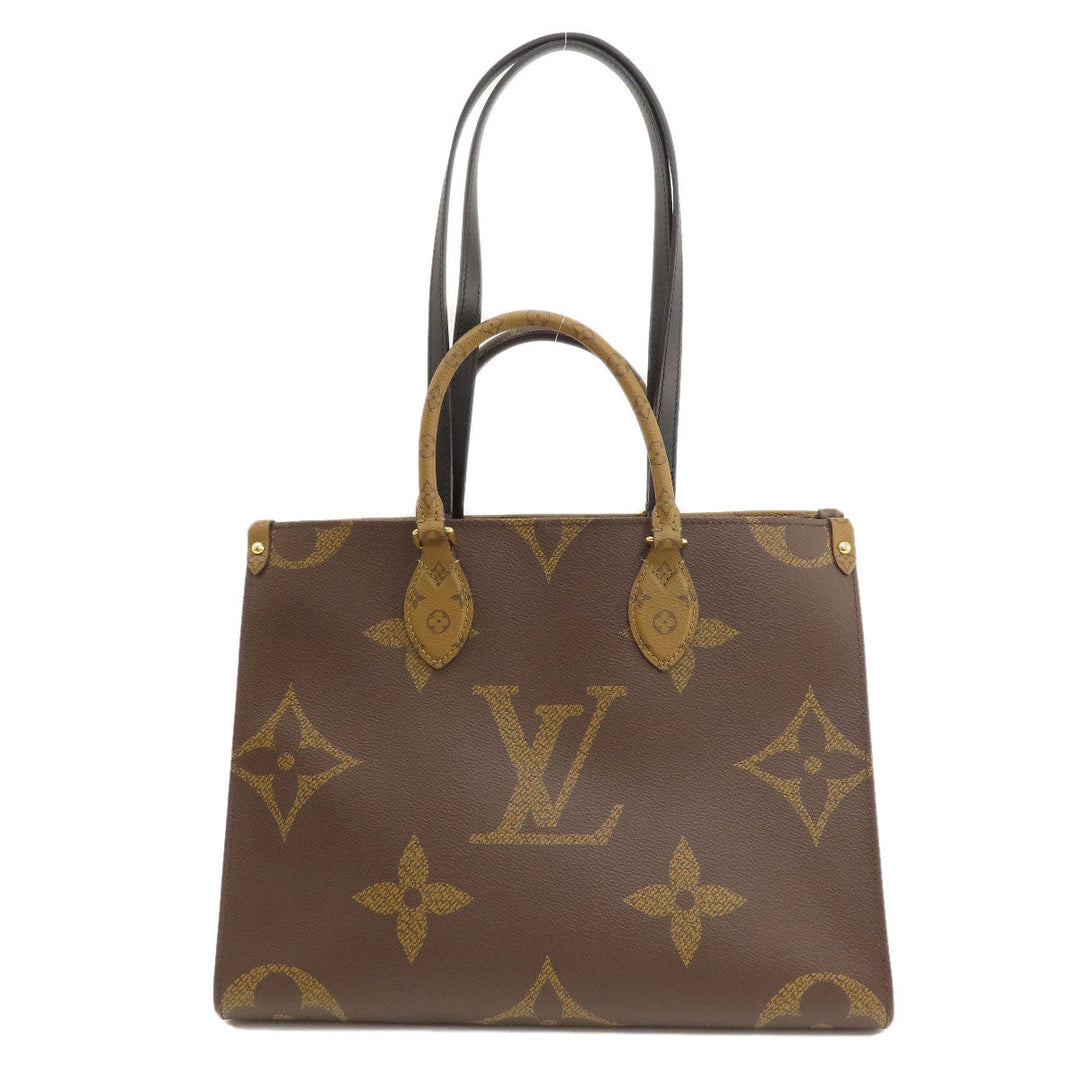 LOUIS VUITTON Tote Bag M45321 Monogram reverse Brown On the Go MM Monogram Giant Women Used Authentic