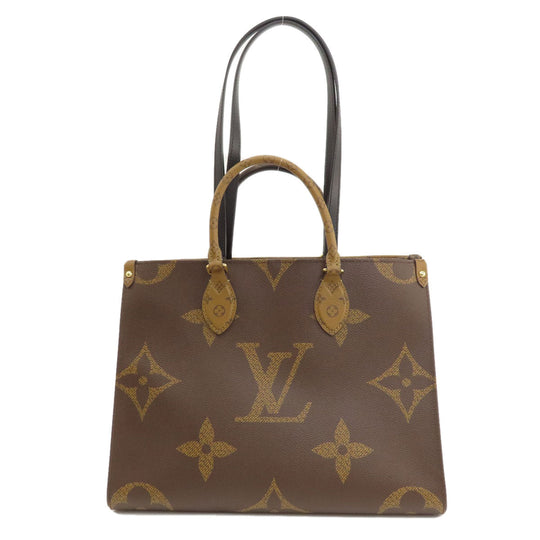 LOUIS VUITTON Tote Bag M45321 Monogram reverse Brown On the Go MM Monogram Giant Women Used Authentic