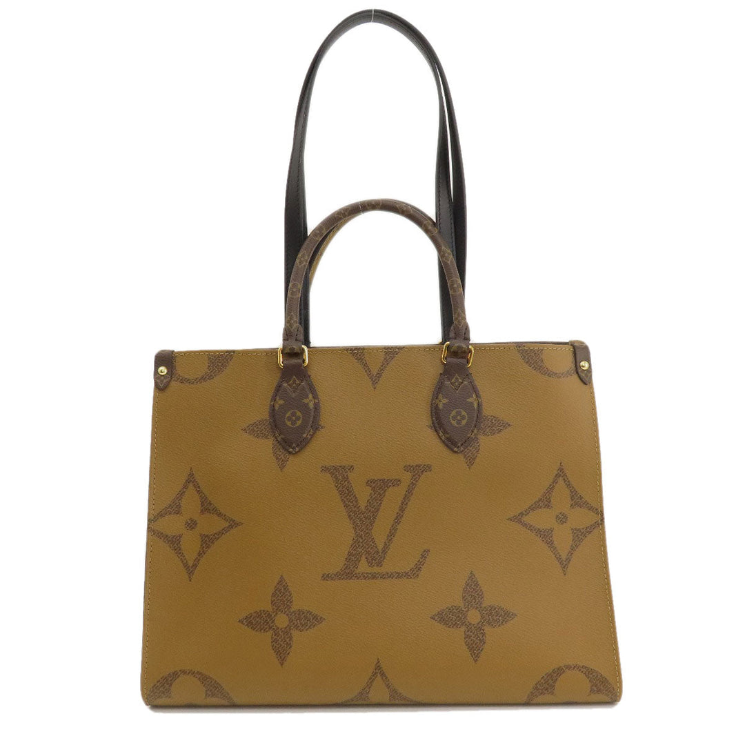 LOUIS VUITTON Tote Bag M45321 Monogram reverse Brown On the Go MM Monogram Giant Women Used Authentic