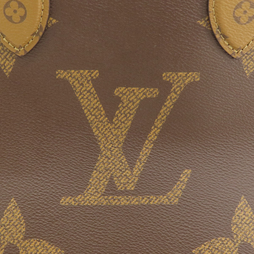 LOUIS VUITTON Tote Bag M45321 Monogram reverse Brown On the Go MM Monogram Giant Women Used Authentic