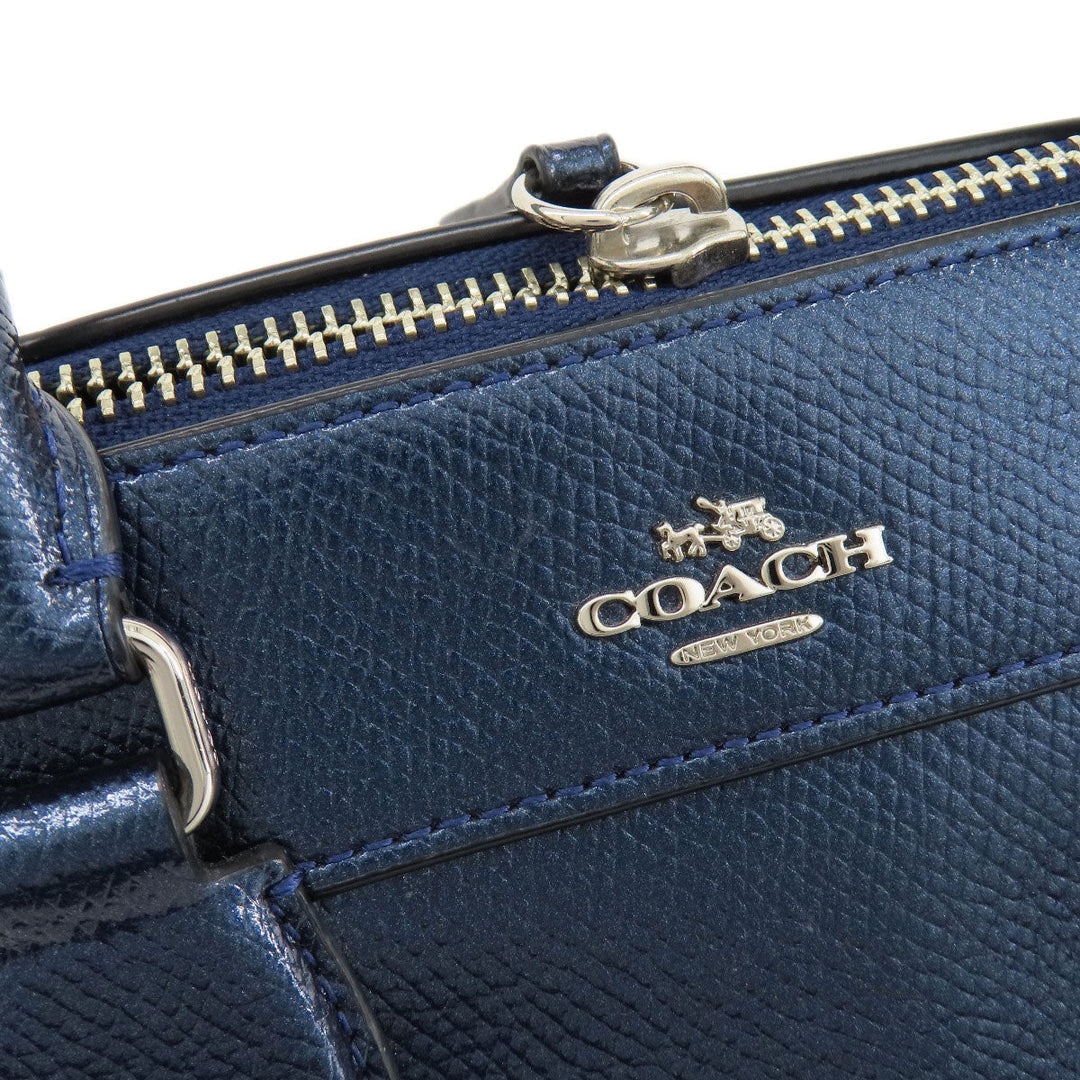 COACH Handbag F56125 leather blue 2WAY Women Used Authentic