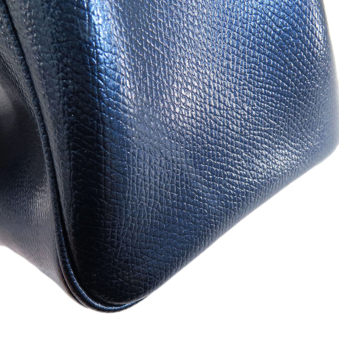 COACH Handbag F56125 leather blue 2WAY Women Used Authentic