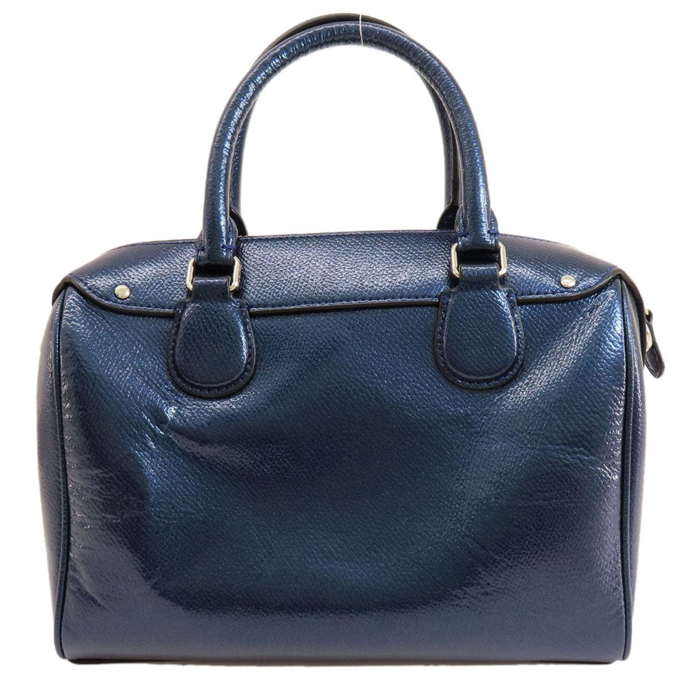 COACH Handbag F56125 leather blue 2WAY Women Used Authentic