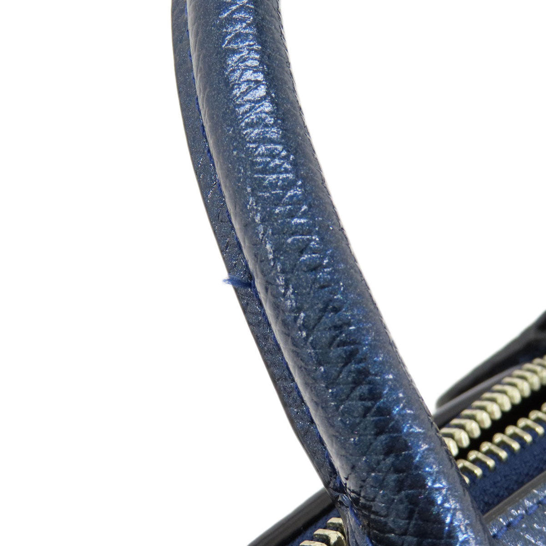 COACH Handbag F56125 leather blue 2WAY Women Used Authentic