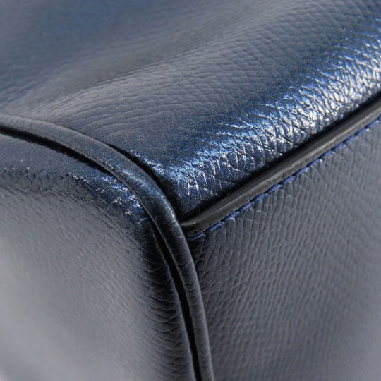 COACH Handbag F56125 leather blue 2WAY Women Used Authentic