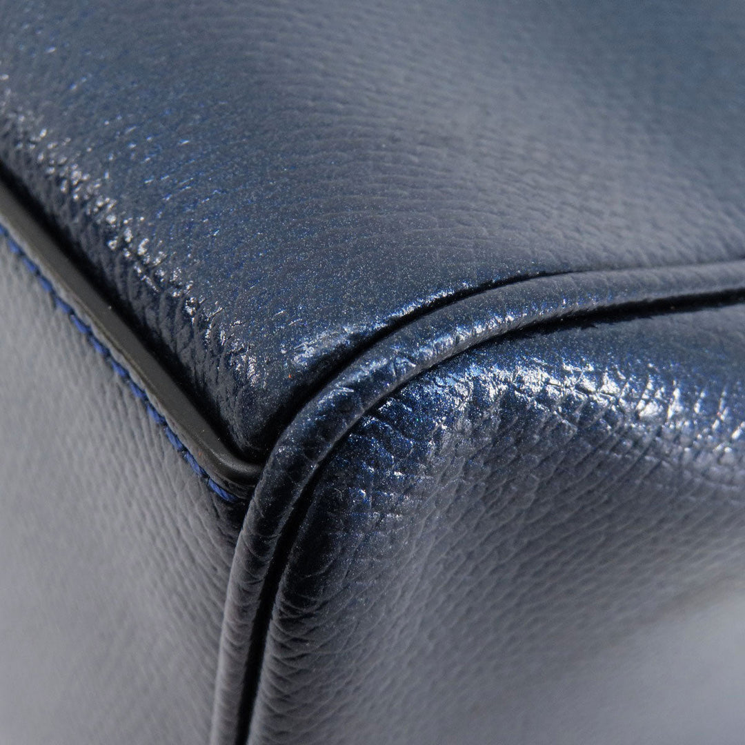 COACH Handbag F56125 leather blue 2WAY Women Used Authentic