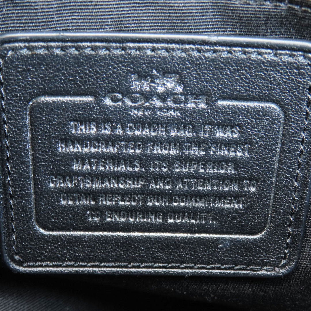 COACH Handbag F56125 leather blue 2WAY Women Used Authentic