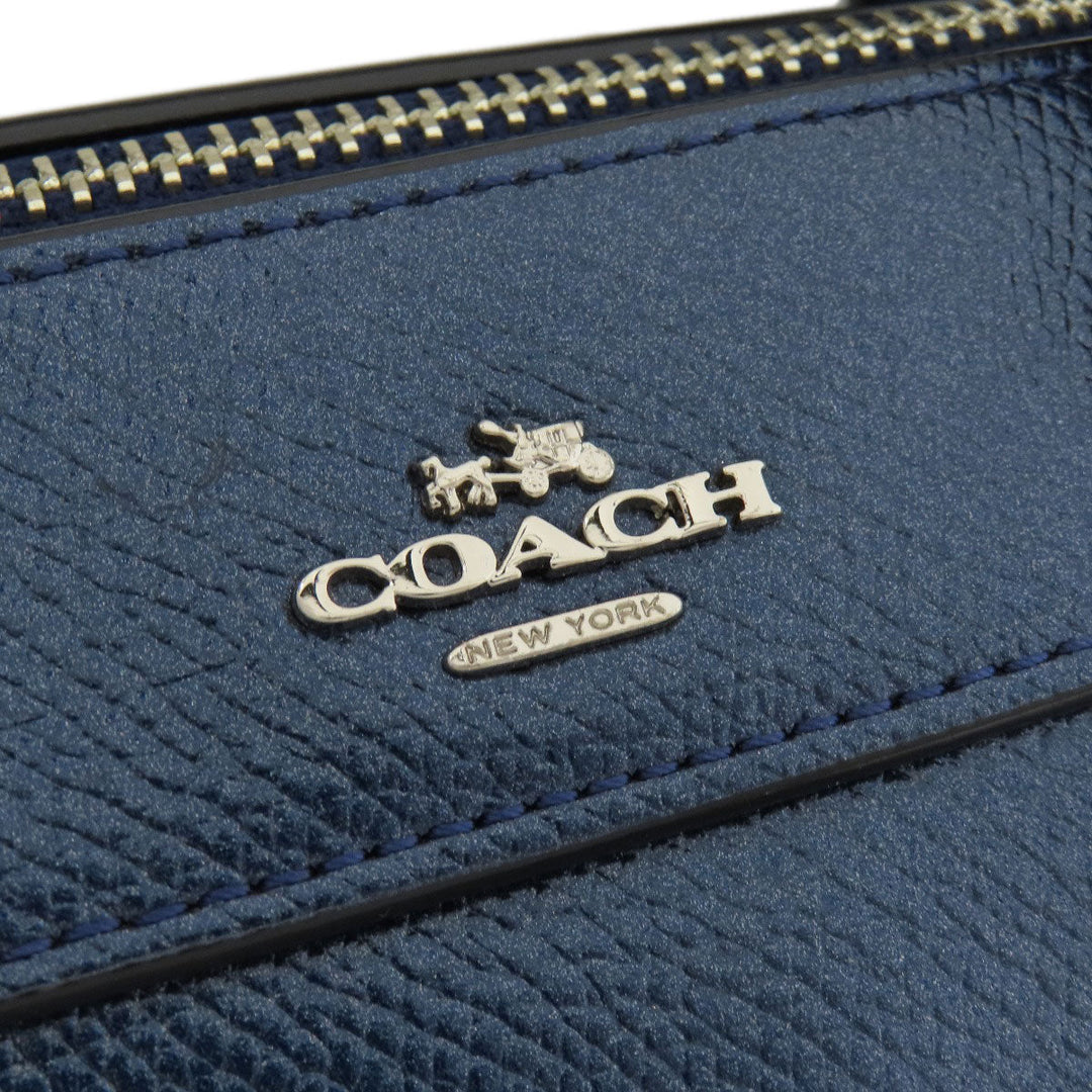 COACH Handbag F56125 leather blue 2WAY Women Used Authentic