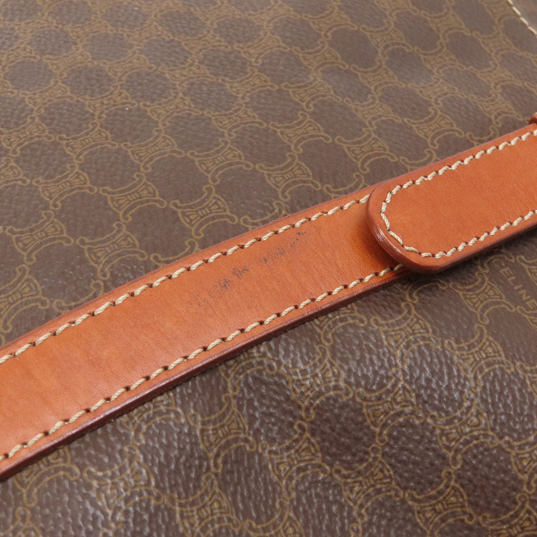 CELINE Tote Bag PVC Brown Macadam Pattern Women Used Authentic