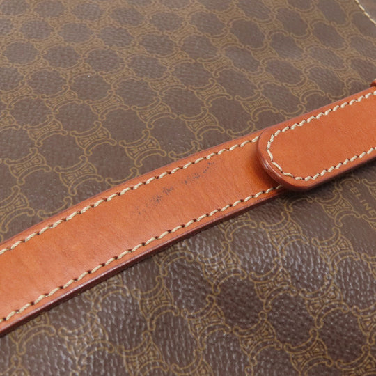 CELINE Tote Bag PVC Brown Macadam Pattern Women Used Authentic