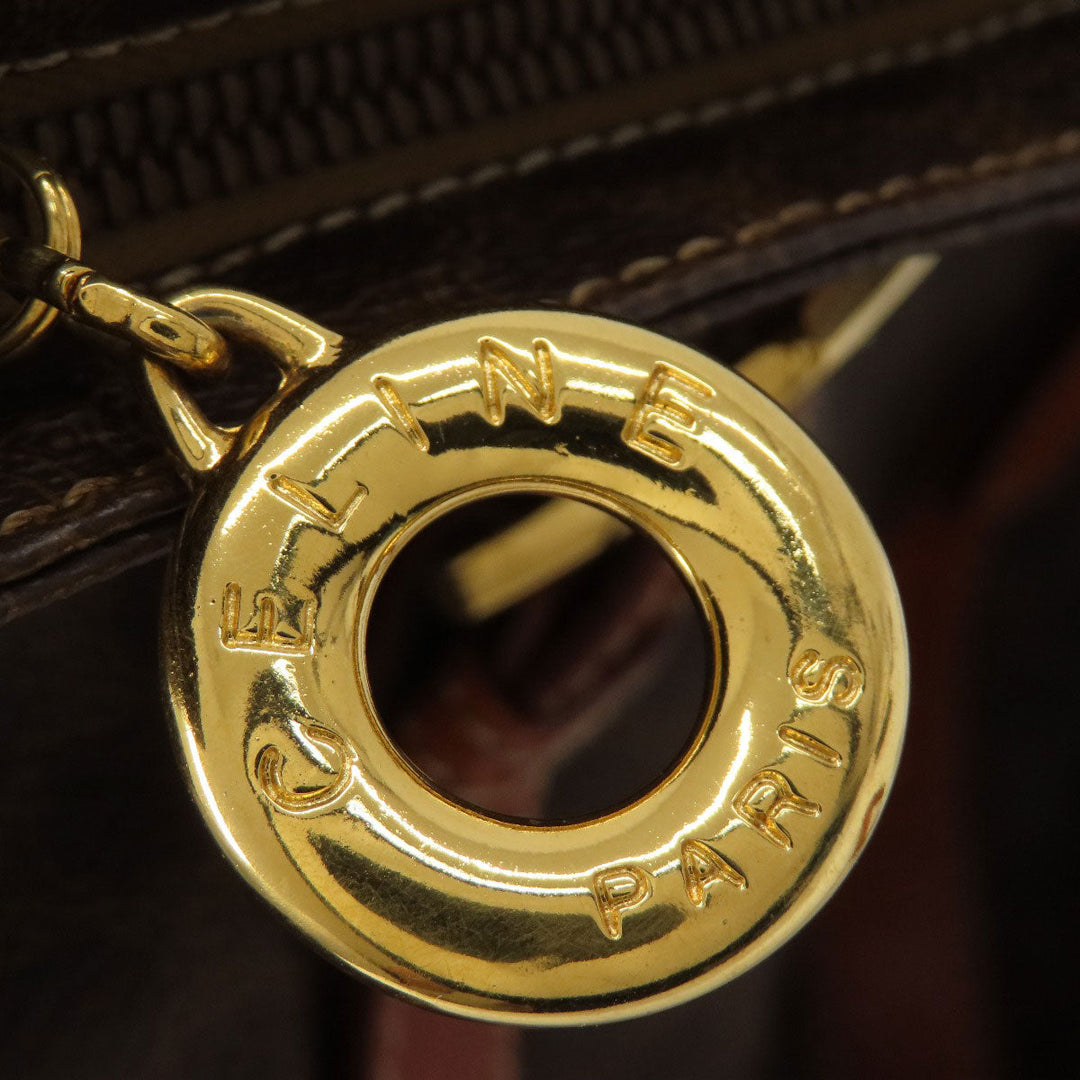 CELINE Tote Bag PVC Brown Macadam Pattern Women Used Authentic