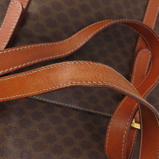 CELINE Tote Bag PVC Brown Macadam Pattern Women Used Authentic