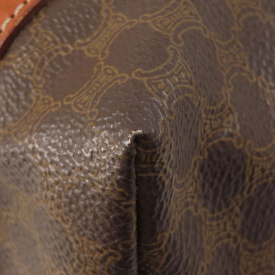 CELINE Tote Bag PVC Brown Macadam Pattern Women Used Authentic