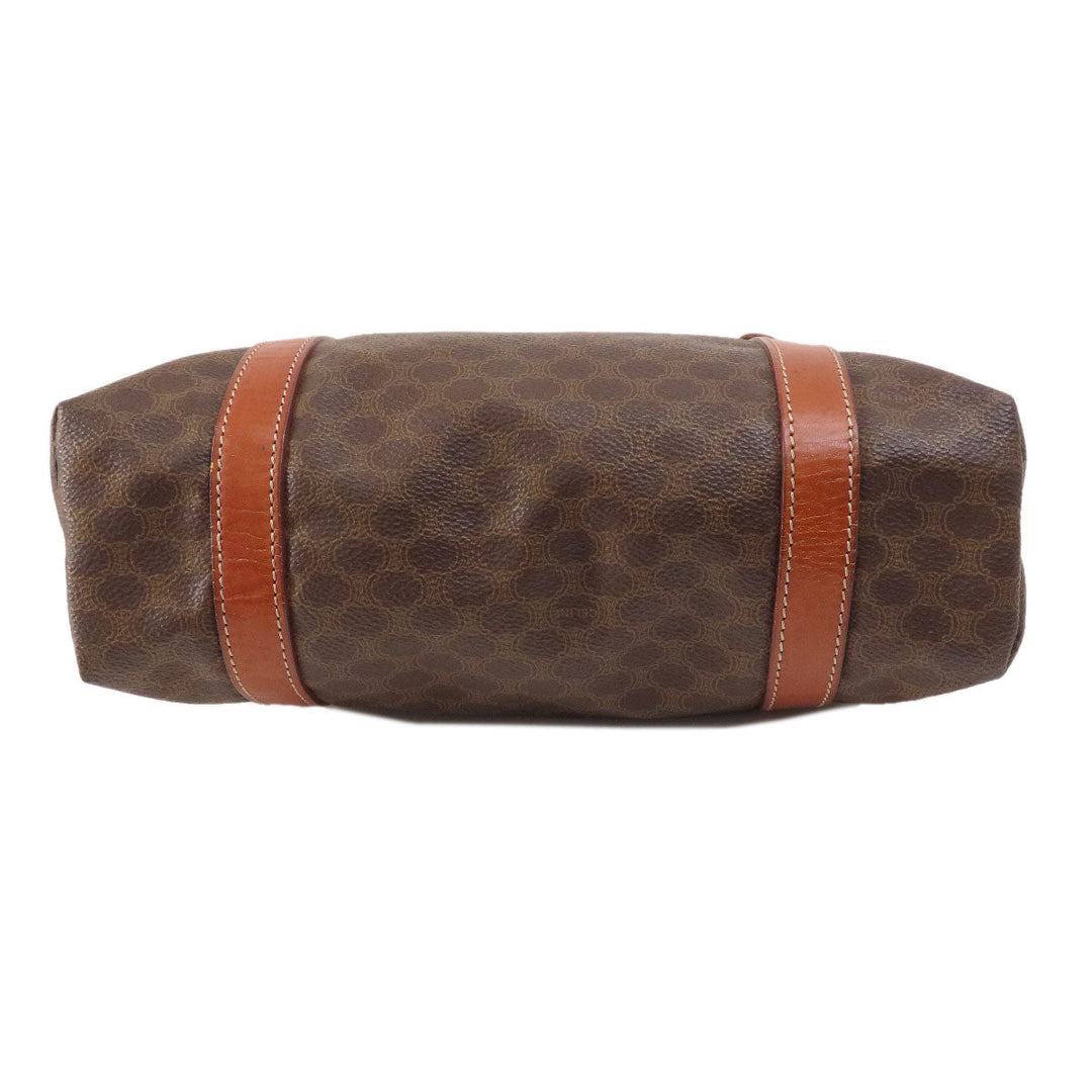 CELINE Tote Bag PVC Brown Macadam Pattern Women Used Authentic