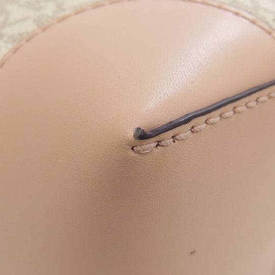 MICHAEL KORS Handbag PVC white MK signature