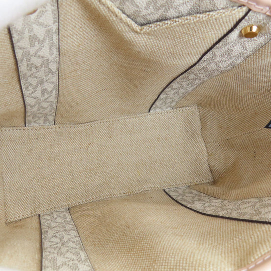 MICHAEL KORS Handbag PVC white MK signature