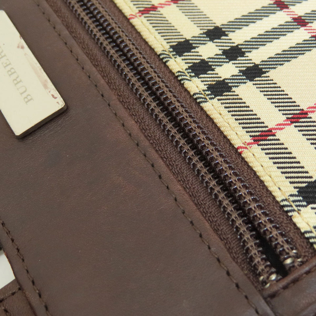 BURBERRY Shoulder Bag canvas beige Nova Check Women(Unisex) Used Authentic