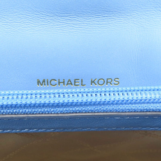 MICHAEL KORS Shoulder Bag leather blue Quilted Studded ChainShoulder Women Used Authentic