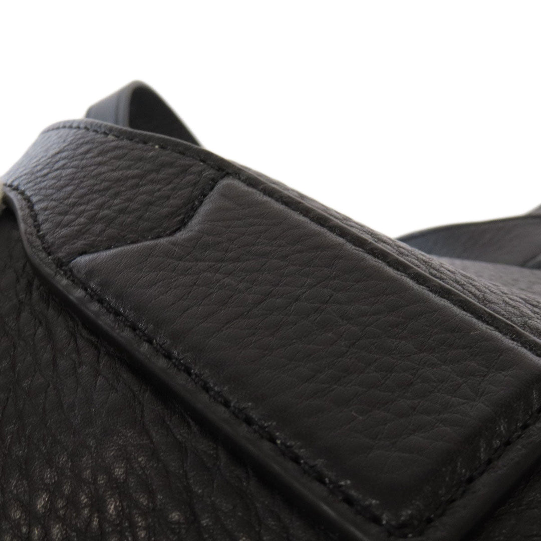 MARC JACOBS Tote Bag leather black logo Women Used Authentic