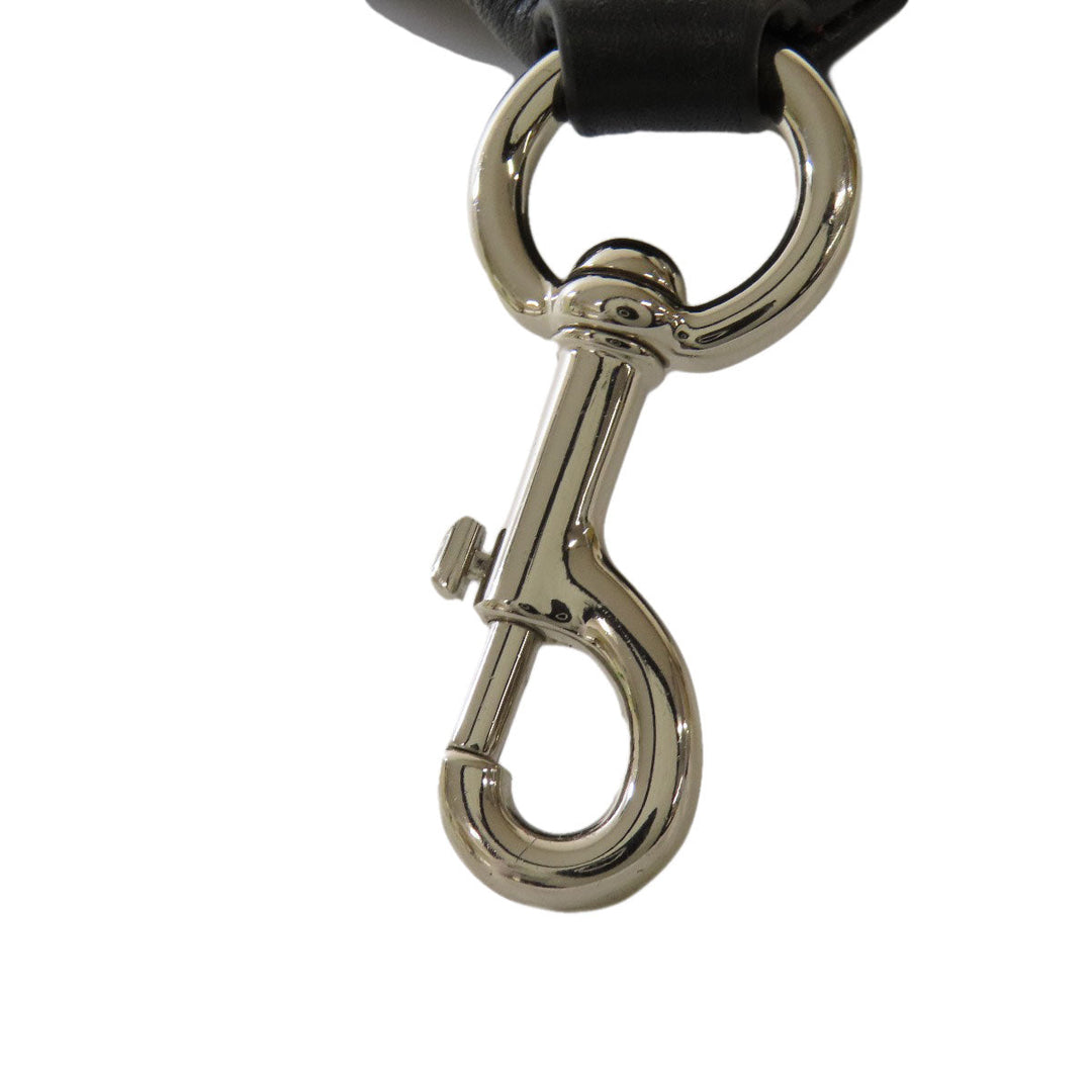 MARC JACOBS Tote Bag leather black logo Women Used Authentic